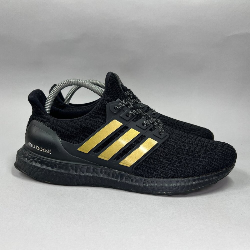 adidas Ultra Boost Black Gold Athletic Shoes